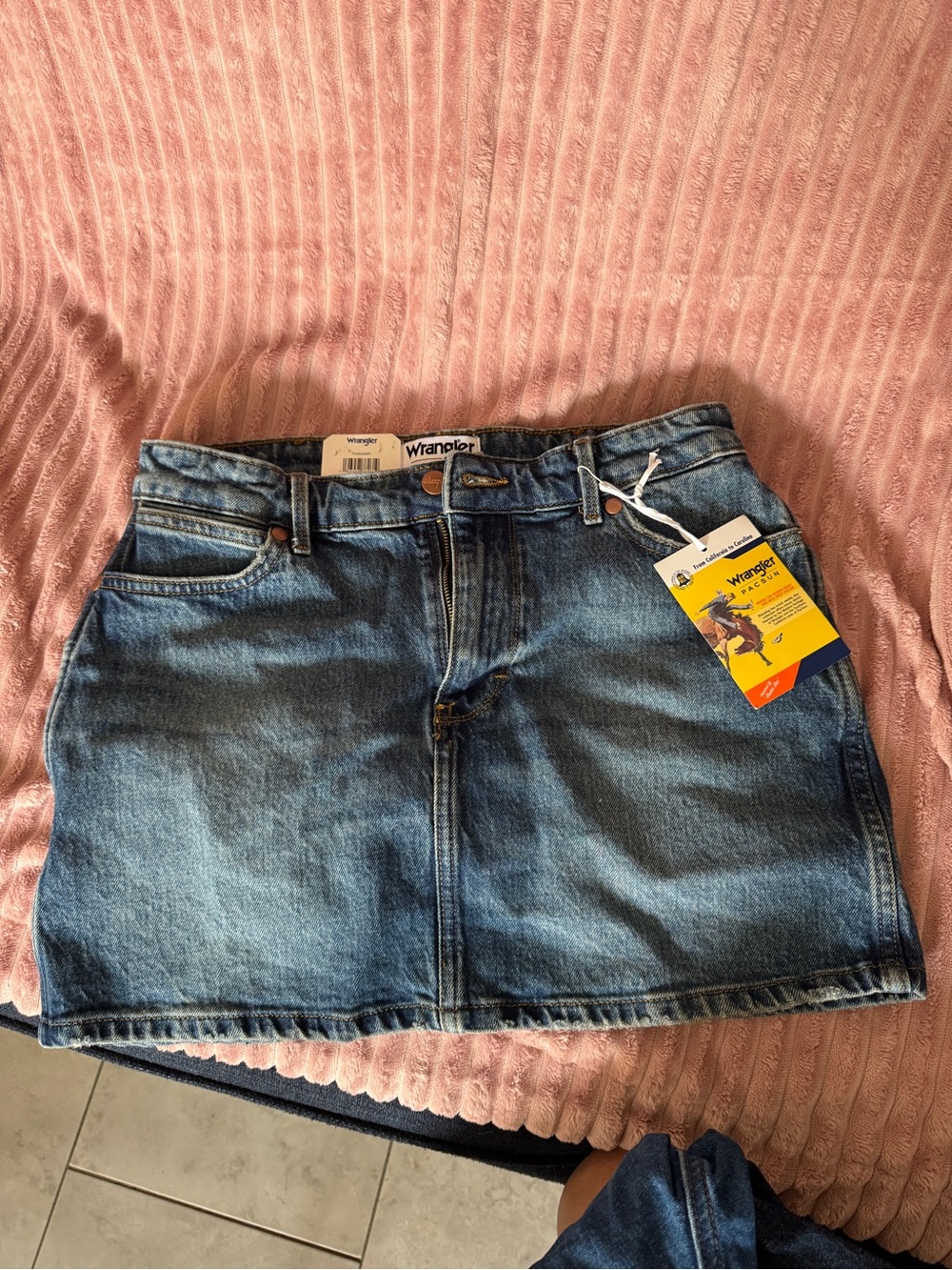 Wrangler pacsun Denim Mini Skirt in Classic Blue
